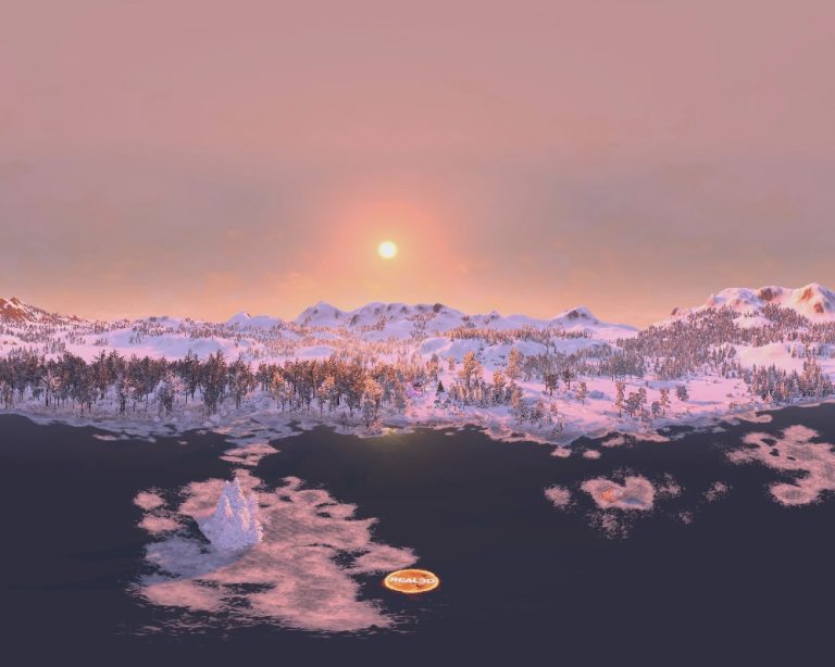 vr. 圣诞雪景 Christmas snow scenery 8K