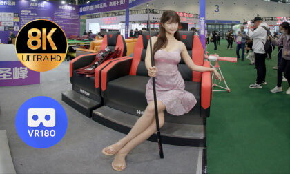 精品VR观看 童颜模特 紫裙美腿 白到发光